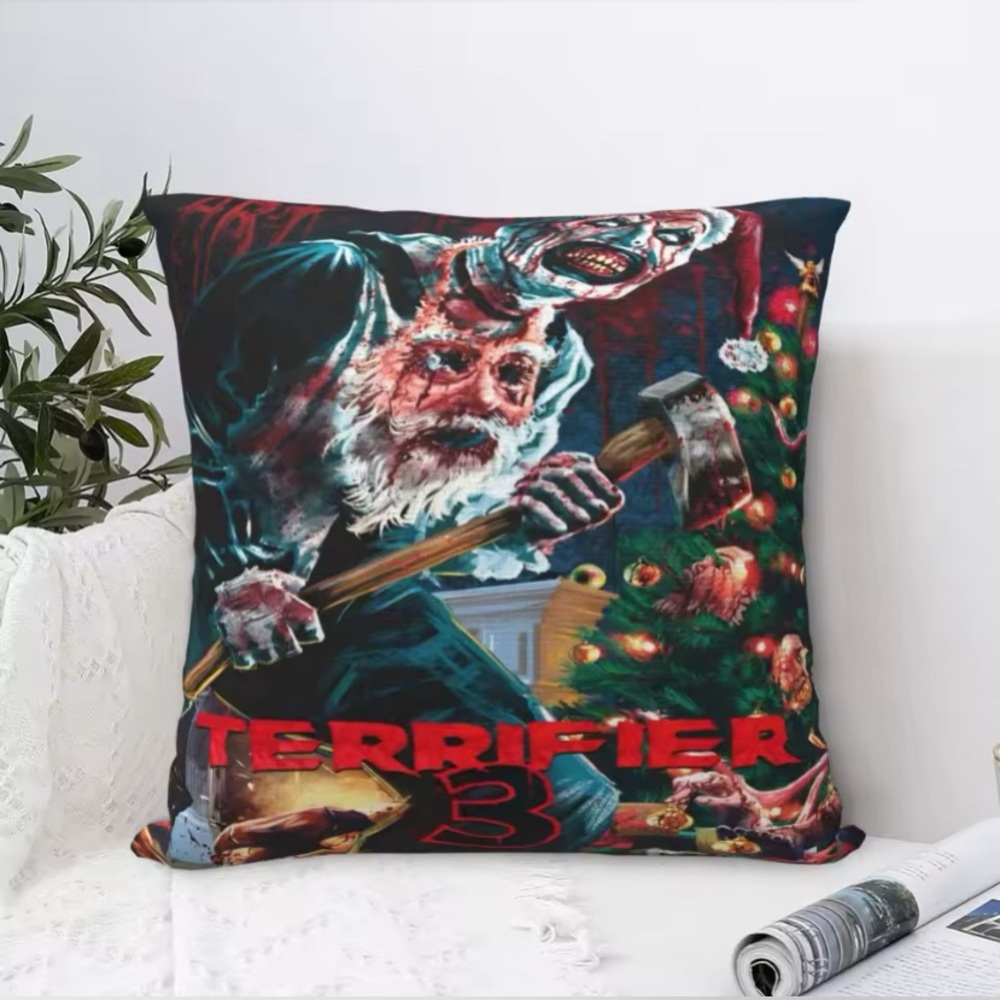 Horror Clown Movie Art Terrifier Pillowcase Double-sided Printing Fabric Cushion
